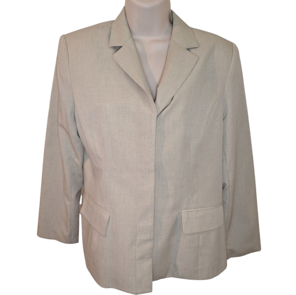Modern Elements Tan Blazer with Structured Design and Smooth Texture 12P